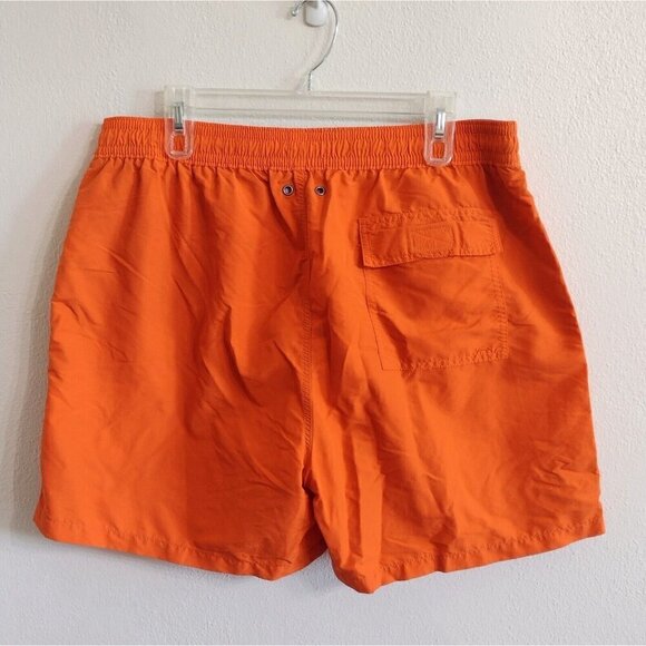 Polo Ralph Lauren Orange Lined Swimsuit Trunks Drawstring Waist and Mens 2XL - Picture 3 of 8